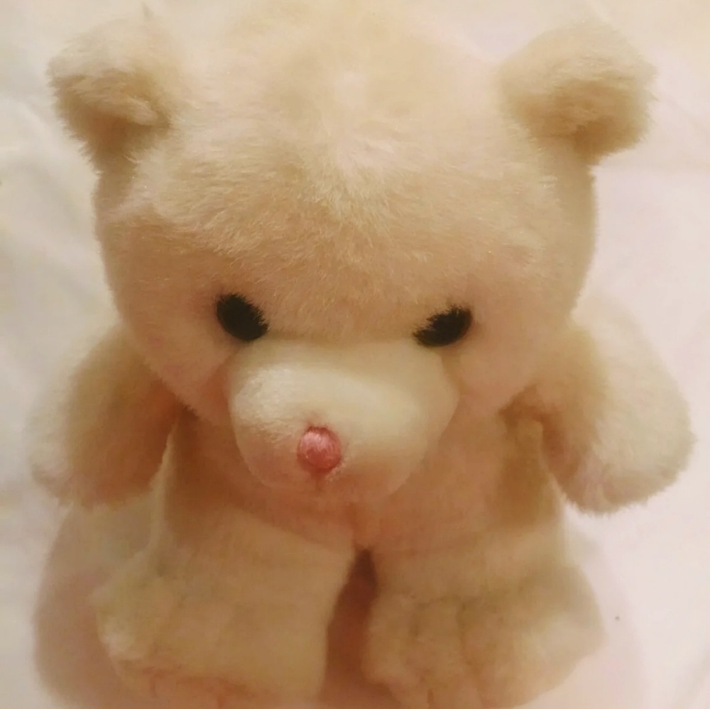 Build-A-Bear white with pink nose